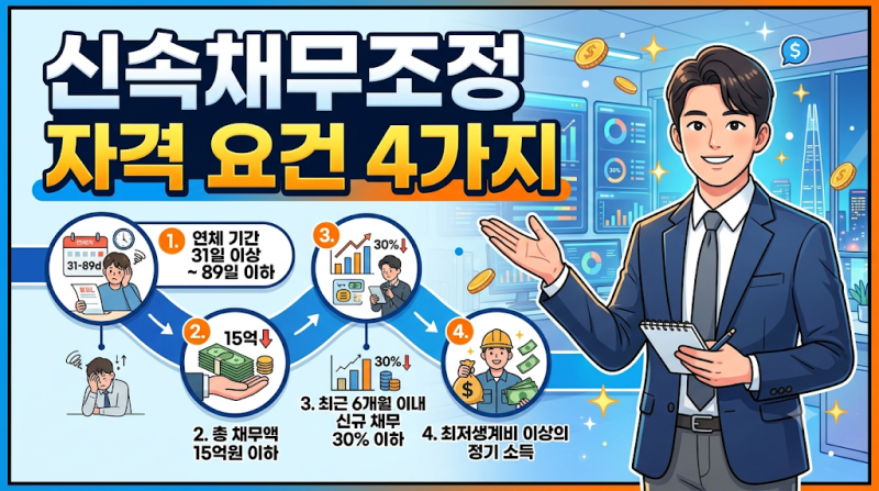 카드 연체 1일 차부터 알아봐야 할 신속채무조정 자격 요건 4가지