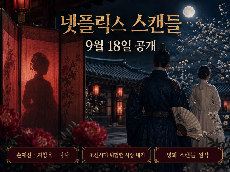 넷플릭스 스캔들 9월 18일 공개｜손예진·지창욱·나나 출연진과 원작 총정리