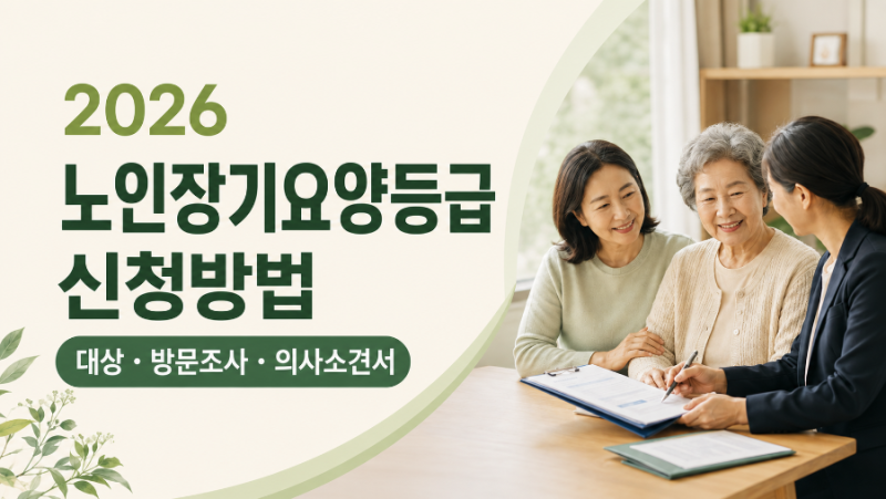 2026 노인장기요양등급 신청방법｜방문조사·의사소견서·등급판정