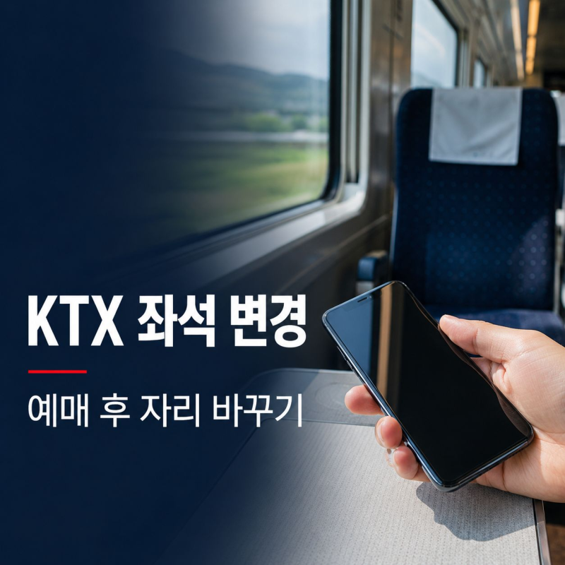 코레일+ KTX 좌석 변경 방법, 예매 후 자리 바꾸기
