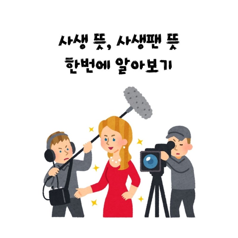 사생 뜻, 사생팬 뜻 한번에 알아보기