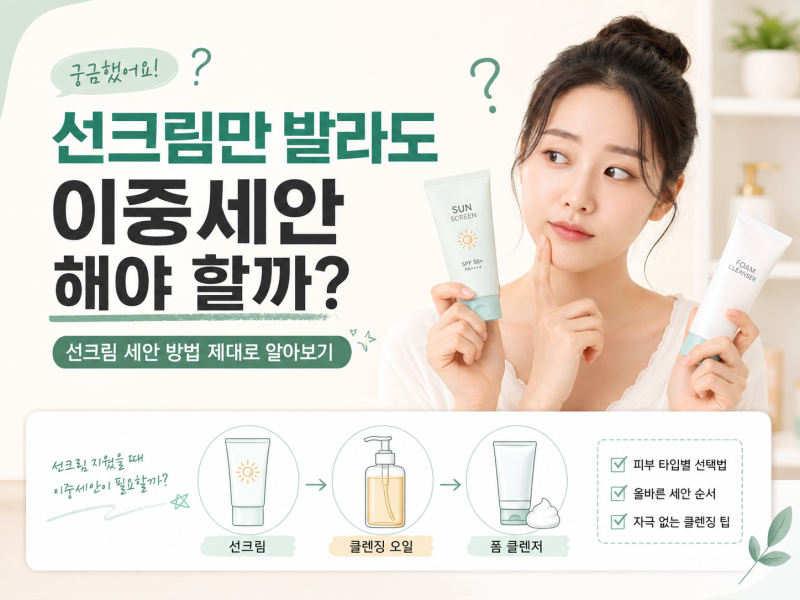 선크림만 발라도 이중세안 해야 할까? 선크림 세안 방법 제대로 알아보기