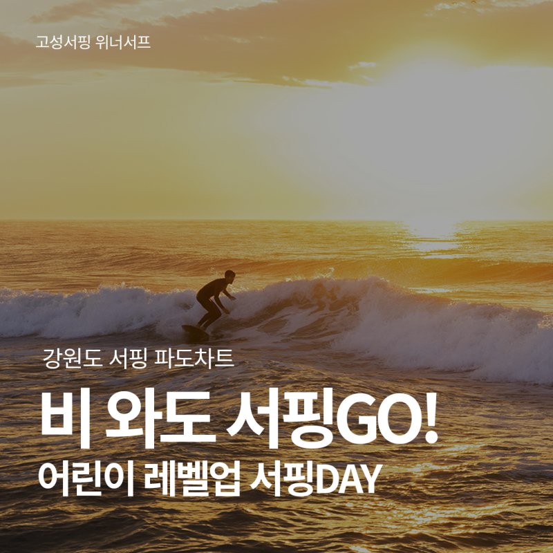 고성서핑 파도차트 강원도 고성 날씨 비오는날 가능할까? 어린이 서핑 추천지수