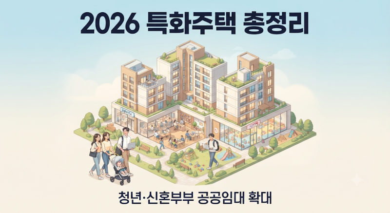 청년·신혼부부 공공임대 더 늘어난다｜2026 특화주택 어디에 얼마나 생기나