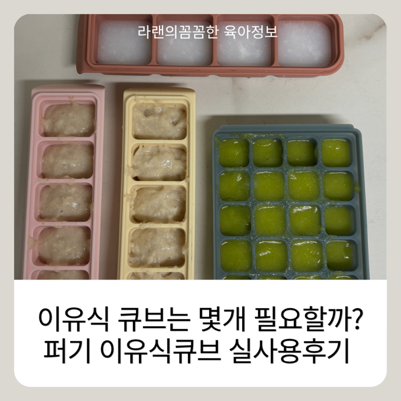 초기 이유식 큐브 몇 개 필요할까? 2주치 만들어본 실사용 후기 (퍼기 큐브)