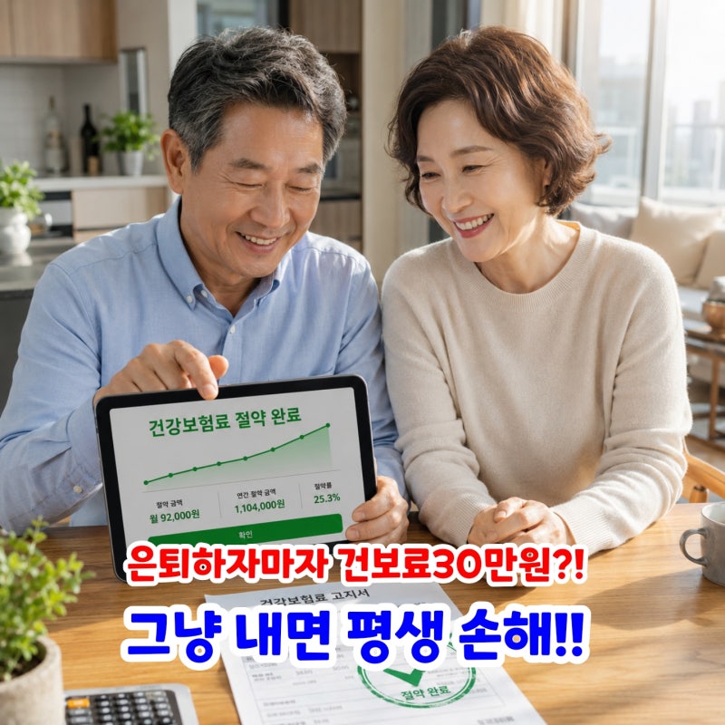 "은퇴하자마자 건보료가 30만 원?!" 피부양자 자격 조건과 임의계속가입 신청 방법 모르고 그....
