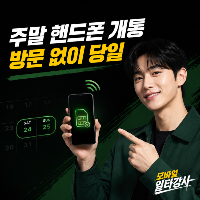 주말 핸드폰 개통 대리점 방문 없이 당일 진행하는 방법
