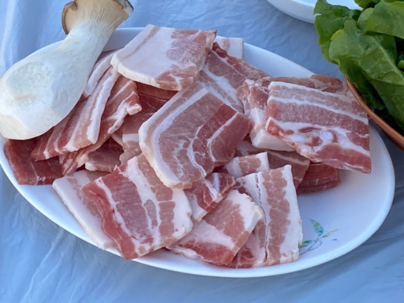 양양 냉삼 맛집 낙산해수욕장 근처 숙소 가까운 분수대식당