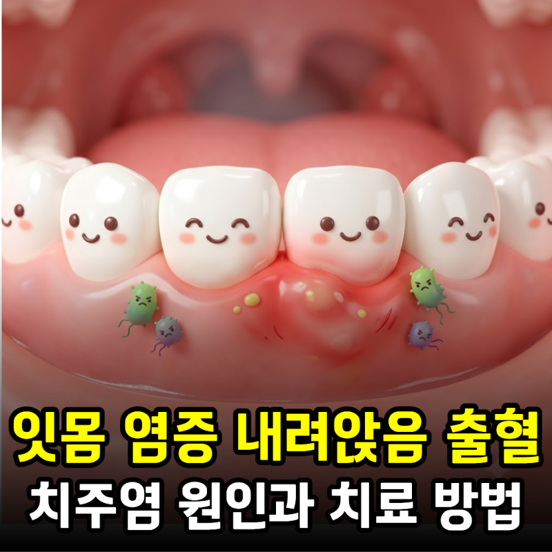 잇몸 염증부터 잇몸 내려앉음(잇몸 패임)까지, 치주염 원인과 치료 방법
