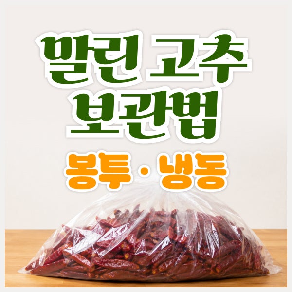 건고추 보관법, 건고추 보관 비닐 사용부터 냉동 보관까지