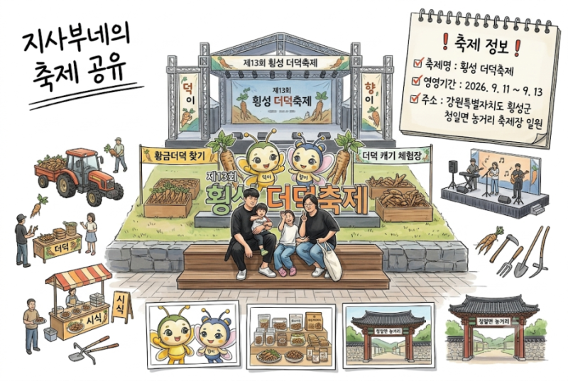 2026 제13회 횡성 "더덕축제" 축제 즐기고, 건강 챙기실분~!