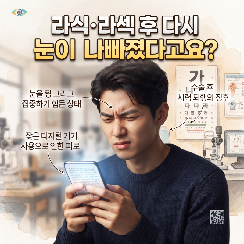 수술 후 시력 퇴행 라식 라섹 후 다시 눈이 나빠지는 원인과 예방 습관