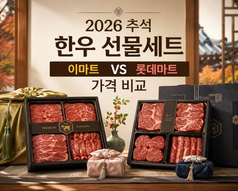 2026 추석 한우 선물세트 가격 비교｜이마트·롯데마트 할인 총정리