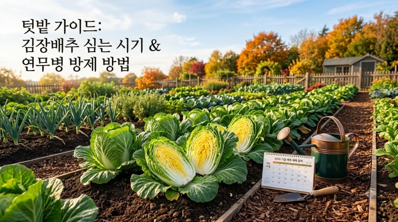 김장배추심는시기 무름병 없이 알 꽉 차게 키우는법