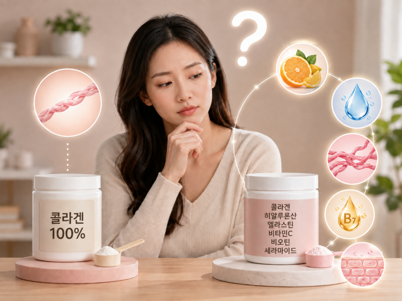 콜라겐만 먹으면 부족할까? 비타민C·히알루론산·엘라스틴이 꼭 필요한지 따져봤습니다