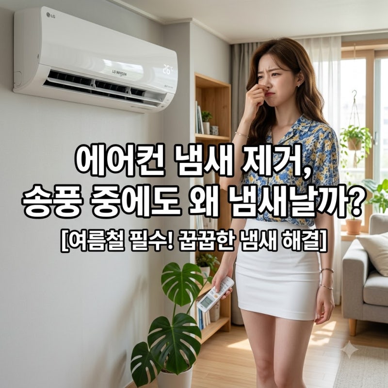 에어컨 냄새 제거, 송풍을 해도 냄새나는 이유?