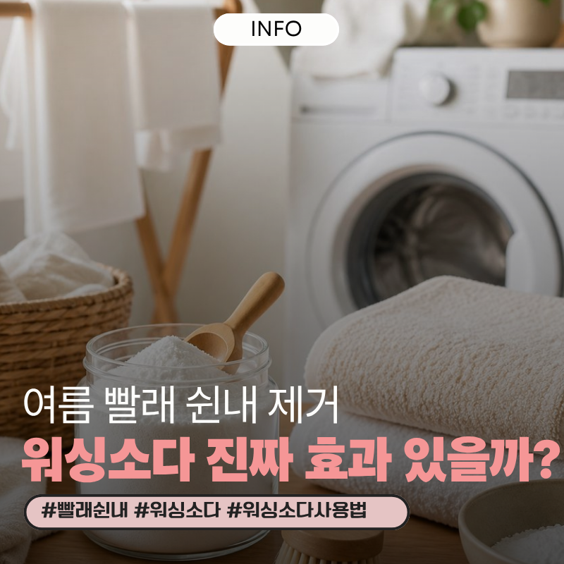 워싱소다 여름 빨래 쉰내 진짜 효과 있을까? 반신반의했는데 결과는...