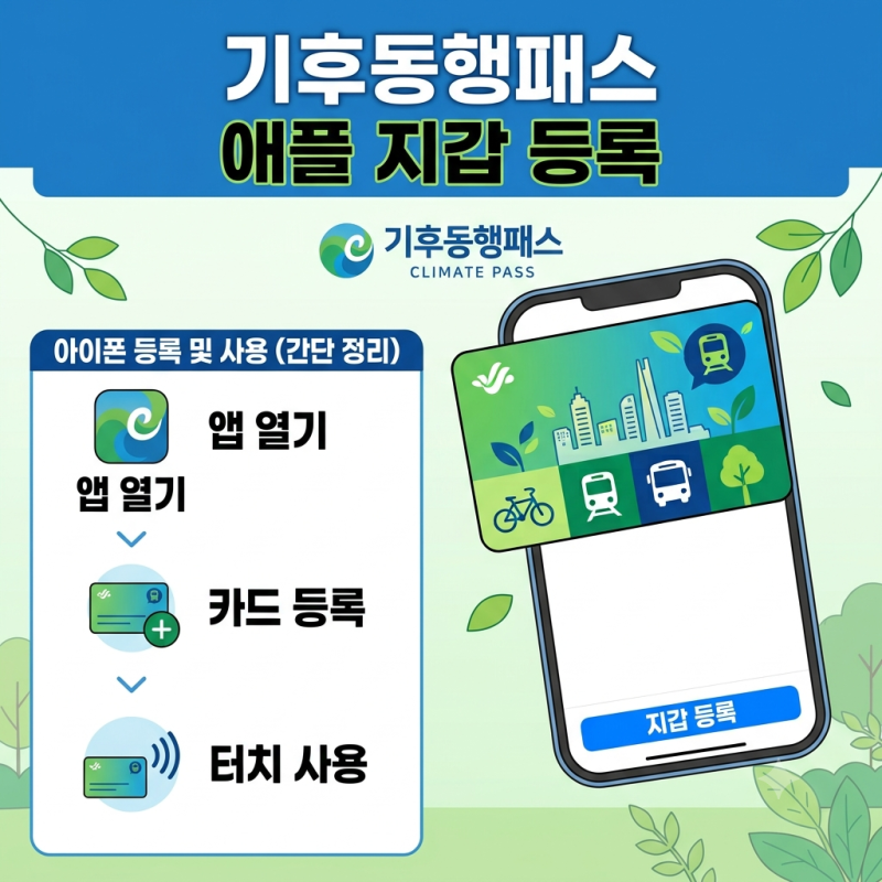 아이폰에서 모바일 카드(모두의카드/K-패스·기후동행패스) 애플 지갑 등록·사용 방법 간단 ....