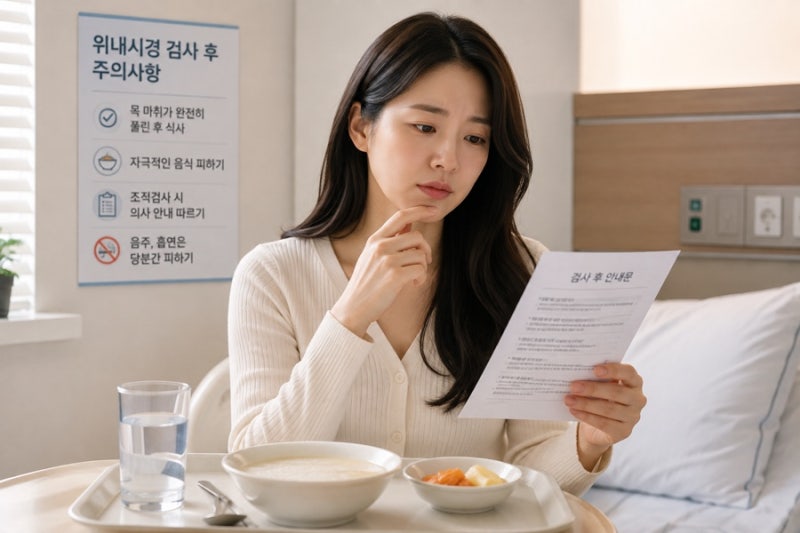 위내시경 후 식사, 첫 끼보다 먼저 확인해야 하는 한 가지