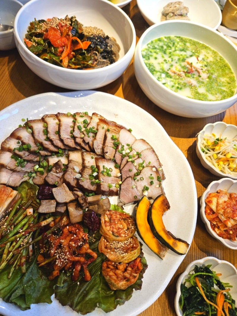 [순천] 순천역 맛집 푸짐하고 정갈한 보쌈 한 상 남녘들회국수보쌈