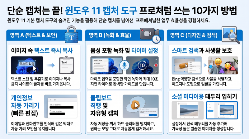 #264 윈도우 11 캡처 도구 : 생산성을 혁명적으로 바꾸는 10가지 초강력 활용법