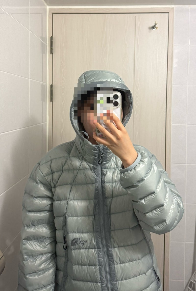 노스페이스 여성용 칼릭스 LT 경량패딩 메탈그레이 후기 및 사이즈비교 / 신상 경량패딩 착용....