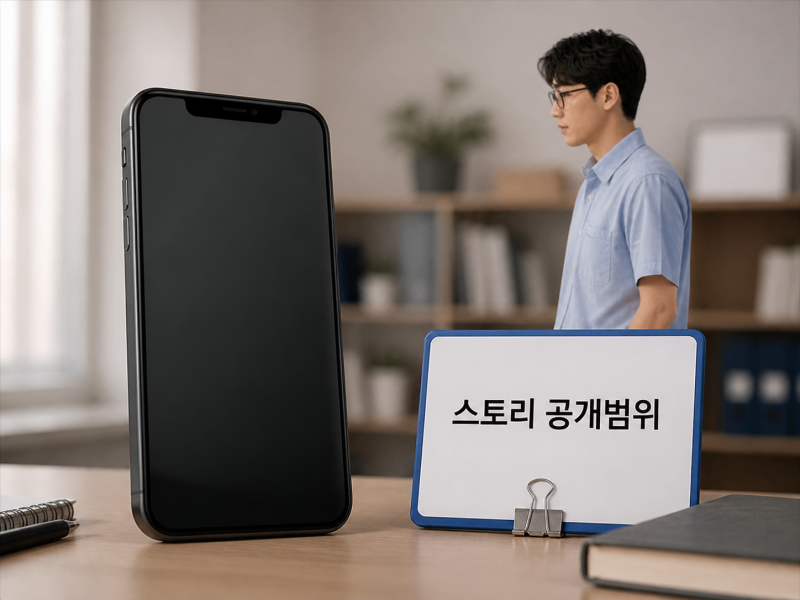 인스타 스토리 공개범위 숨기기 안 될 때