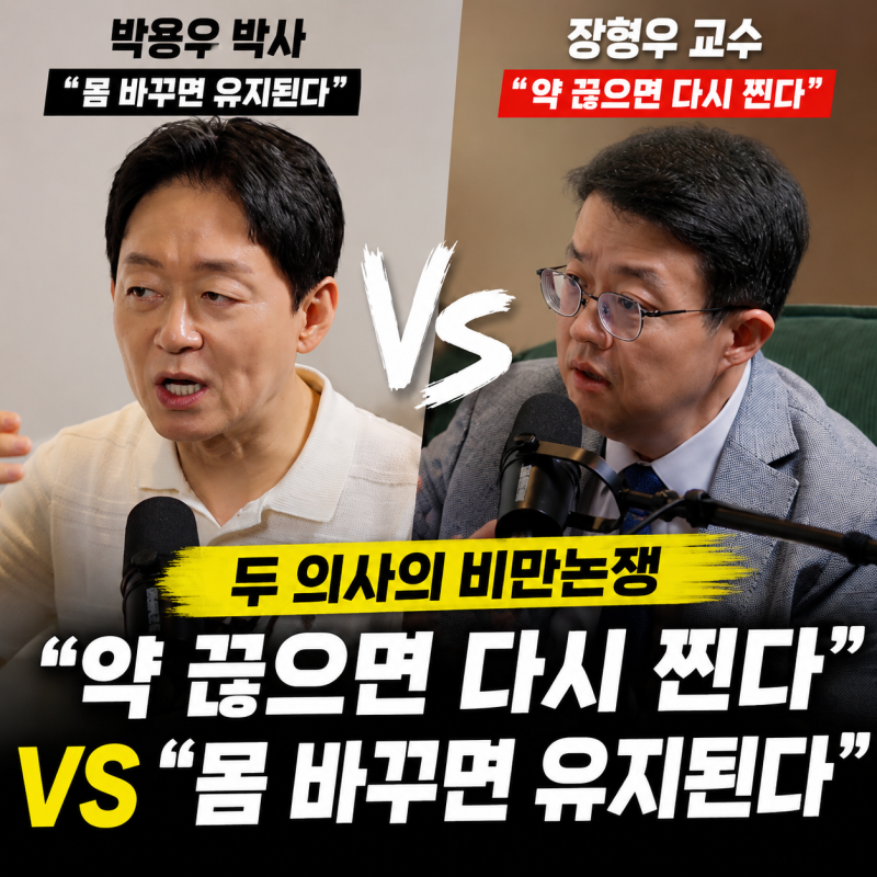 아구통 의사 장형우· 박용우교수 비만논쟁 “마운자로 끊으면 다시 찐다?”
