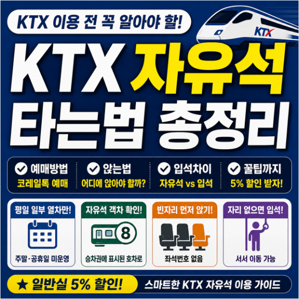 KTX 자유석 타는법｜예매·앉는법·입석 차이 총정리