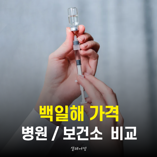 백일해 예방접종 가격, 병원 보건소 비용 차이(+확인방법)