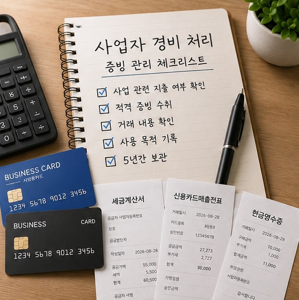 사업자카드로 결제하면 다 경비? 영수증·증빙 이렇게 챙겨야 인정된다