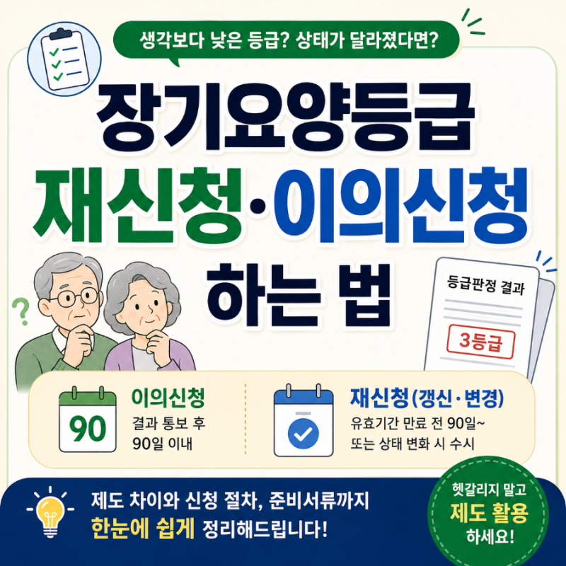 장기요양등급 재신청·이의신청 하는 법