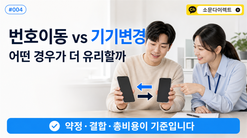 휴대폰 번호이동과 기기변경 차이, 지원금·약정·위약금까지 한 번에