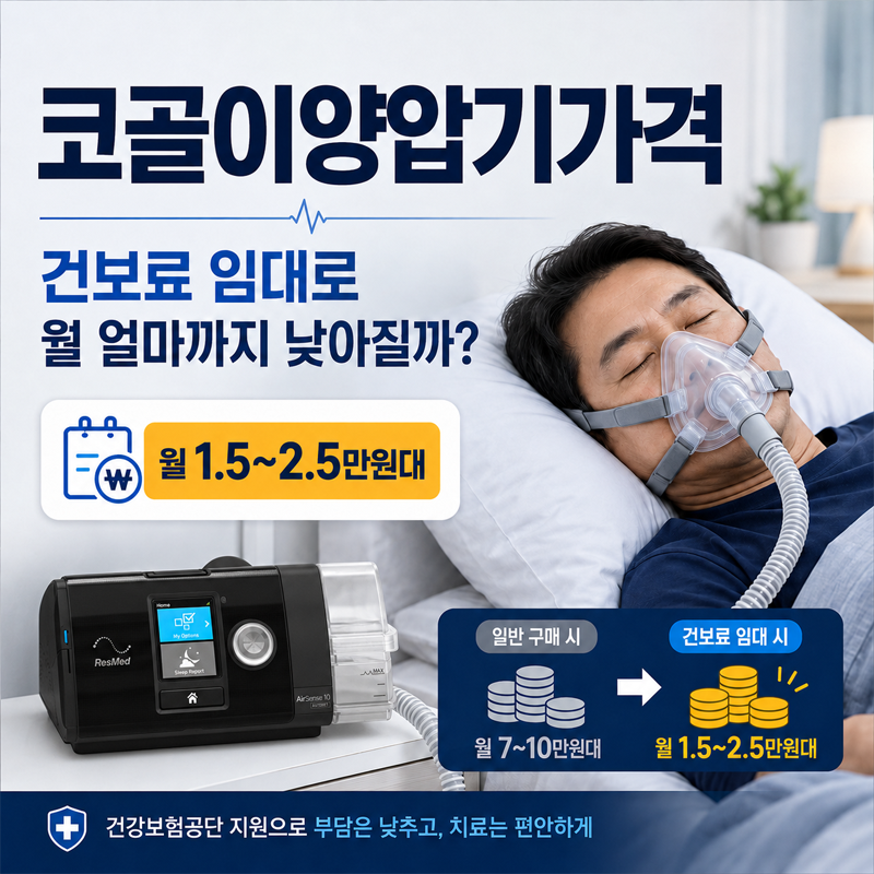 코골이양압기가격, 건보료 임대로 월 얼마까지 낮아질까?