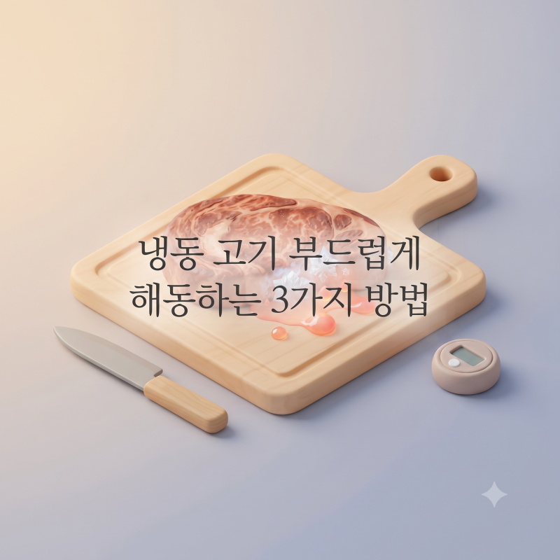 냉동 고기 잡내 없이 부드럽게 해동하는 3가지 방법 (육즙 지키는 살림 꿀팁)