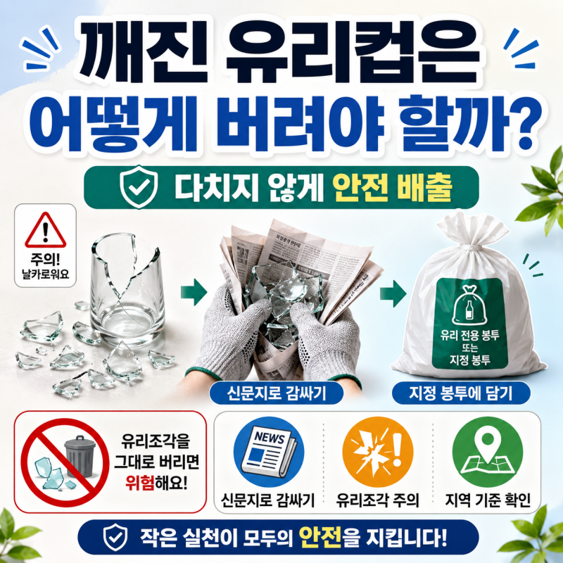 깨진 유리컵은 어떻게 버려야 할까｜다치지 않게 배출하는 방법