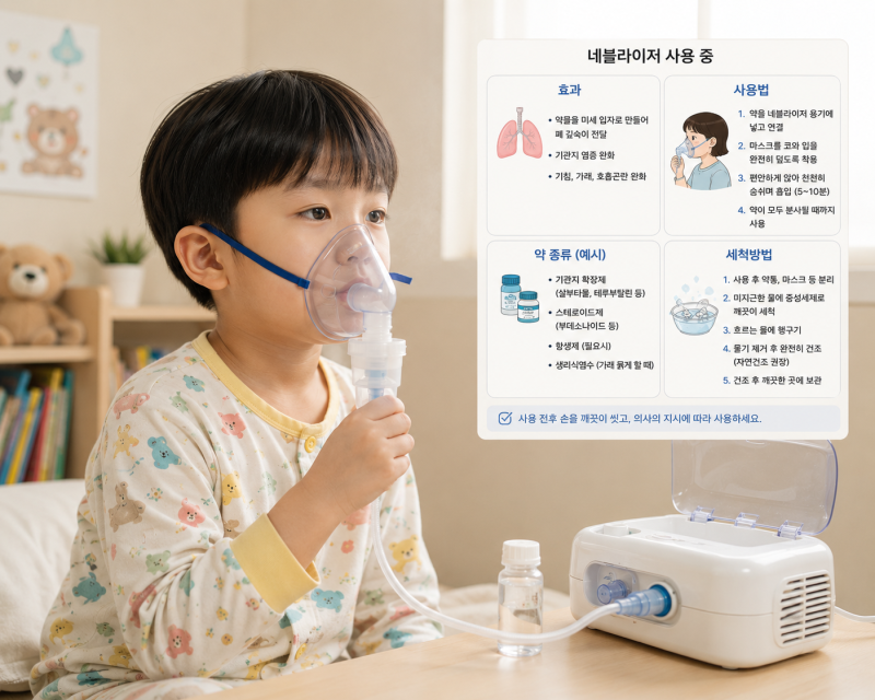 네블라이저란? 효과 사용법, 약 종류 세척방법