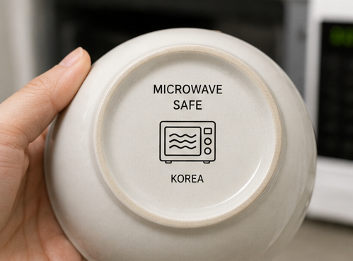 전자레인지에 넣으면 안 되는 그릇을 표시로 구별하는 방법