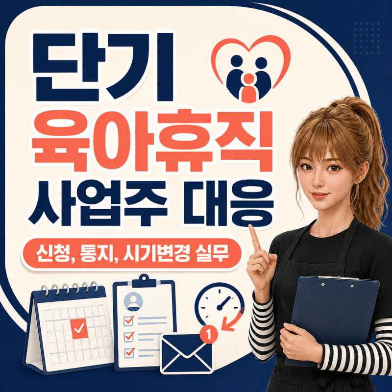 2026 단기 육아휴직 사업주 대응, 신청 통지와 시기 변경 기준