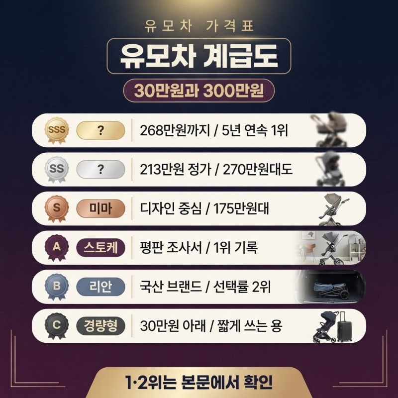 "애 낳으면 진짜 돈이 녹는다" 30만원부터 300만원까지 유모차 브랜드 계급도