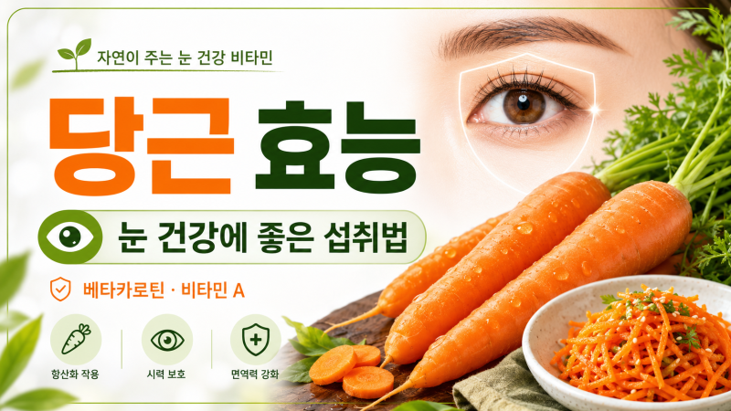 당근 효능과 눈 건강에 좋은 섭취법