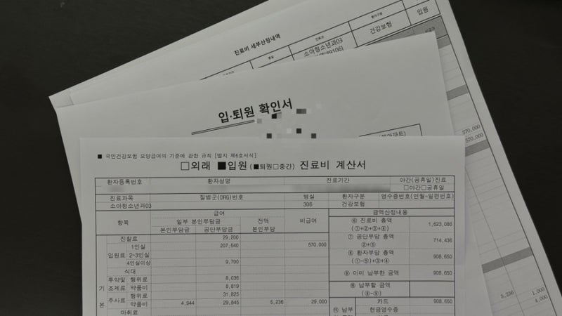 아기 입원 실비 청구 후기 1인실 입원일당까지