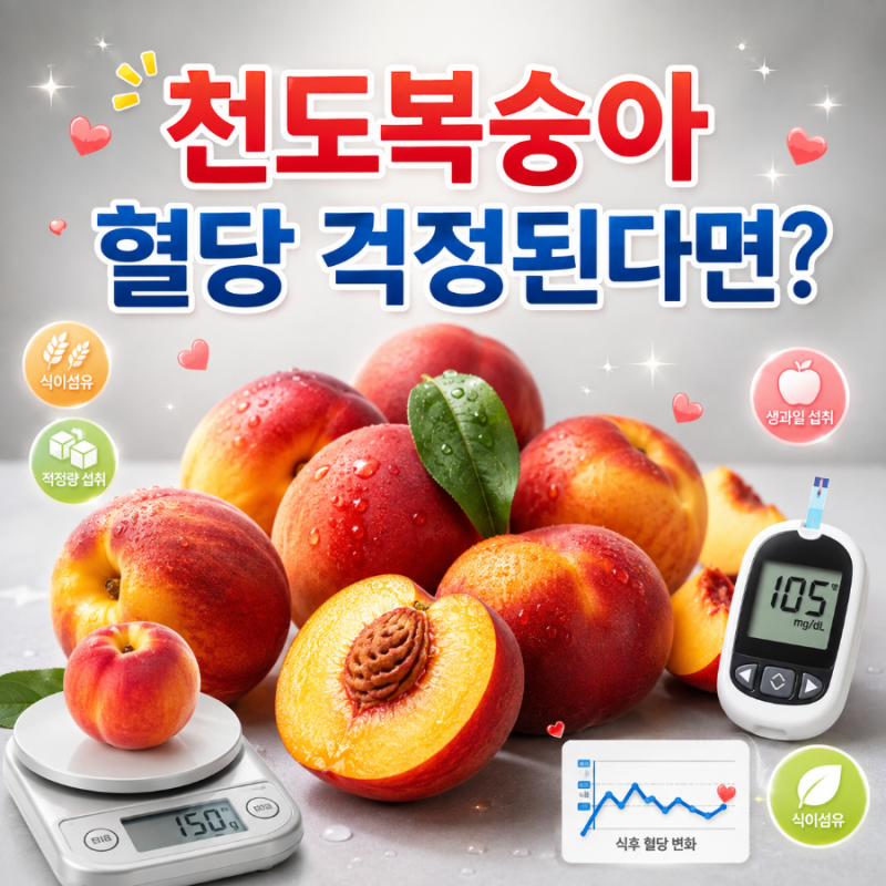 천도복숭아 당뇨에 먹어도 될까?｜하루 섭취량과 혈당 관리법