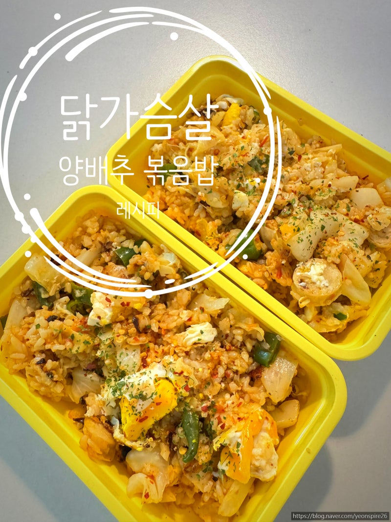 배부르게 먹고 살 빼요! 초간단 원팬 요리 '닭가슴살 양배추 원팬 볶음밥' 레시피 (ft. 직장인 ....