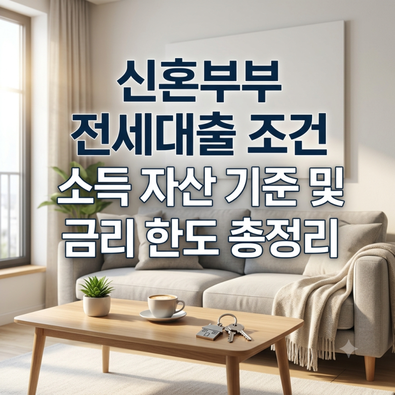 신혼부부 전세대출 조건 소득 자산 기준 및 금리 한도 총정리