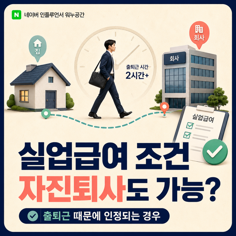실업급여 조건 자진퇴사도 가능할까? 출퇴근 때문에 인정되는 경우