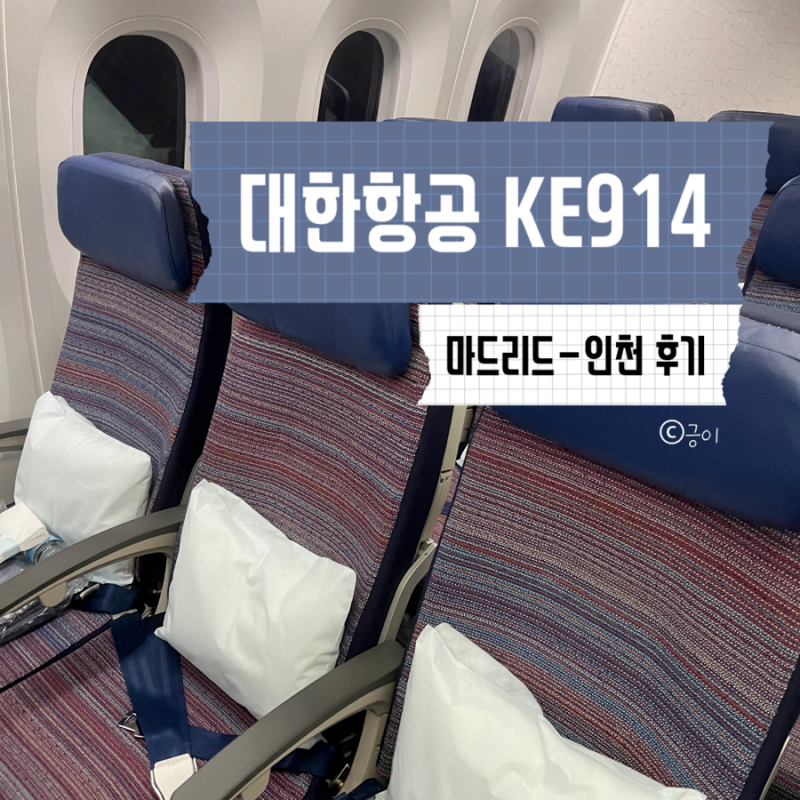 대한항공 [마드리드-인천] KE914 후기ㅣ기내식, 눕코노미 좌석 꿀팁