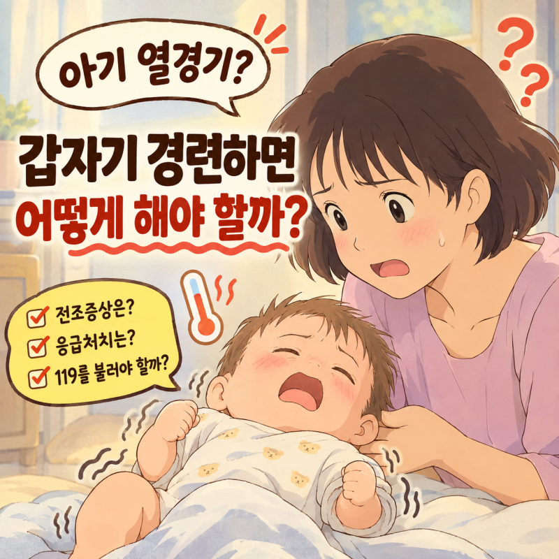 아기 열경기 (열성경련) 전조증상 있을까? 갑자기 경련할 때 부모가 해야 할 응급처치