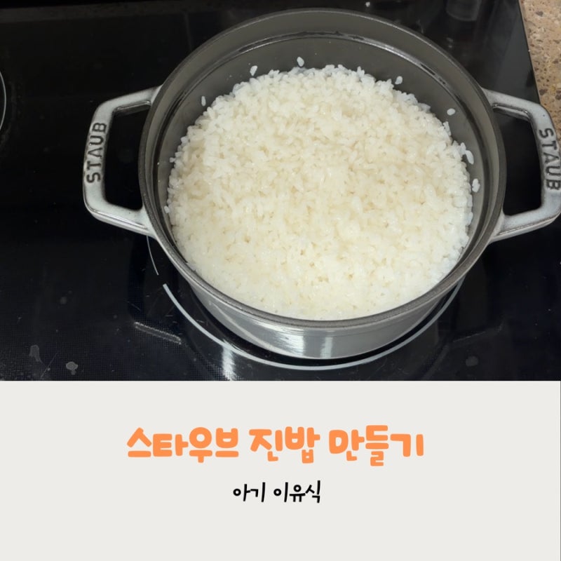 이유식 진밥 만들기 레시피 • 스타우브 주물 냄비