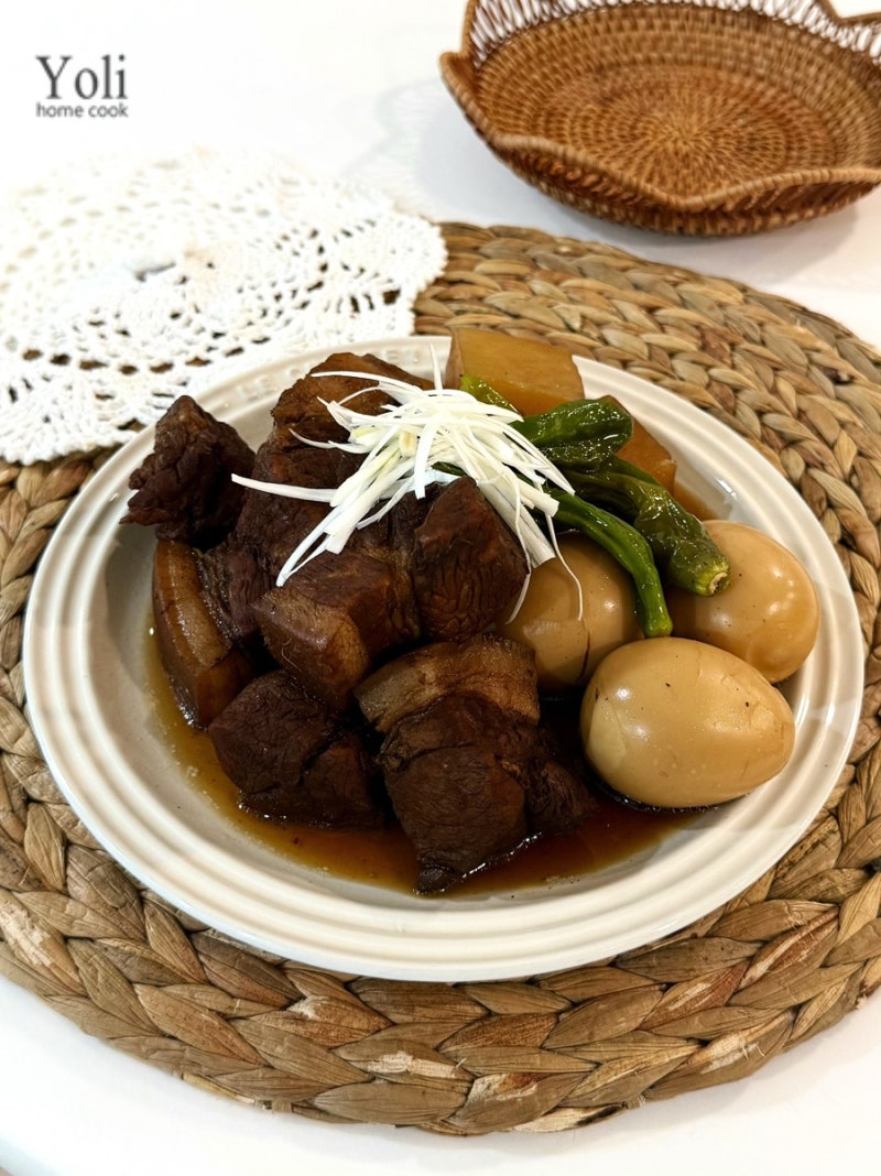 일본식 돼지고기장조림 레시피 밑반찬 종류 부타노가쿠니 삼겹살요리